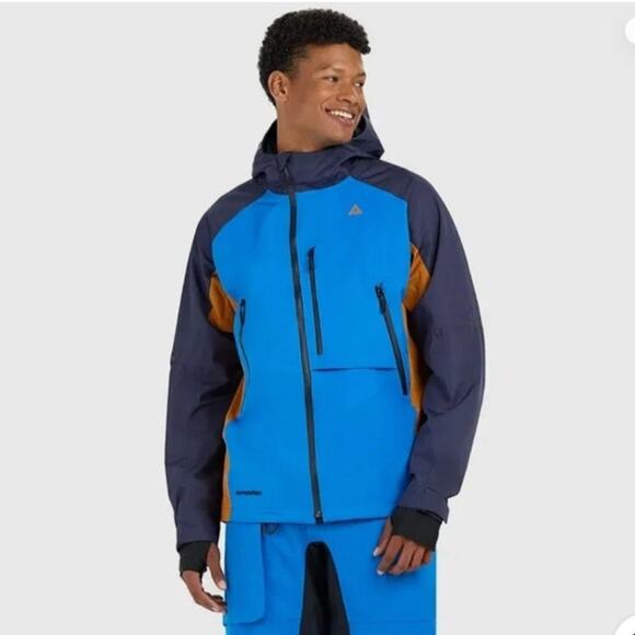 Ski-Doo NWT Size 2XL Men's BC Kona Waterproof Deep Snow Snowmobile Jacket Blue - Picture 1 of 9